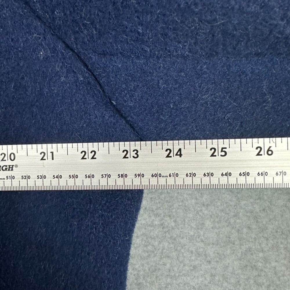 Vintage Carroll Reed Lined Wool Cardigan Blue L/XL Hong Kong Coin Buttons - Picture 7 of 7